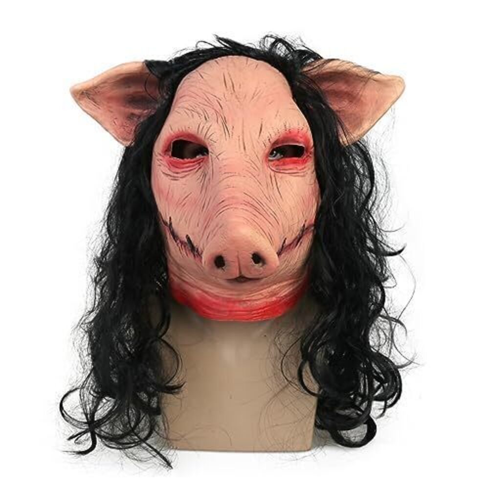 5900 Scary Pig Head Mask Halloween latex Costume Cosplay Prop Bloody Pig
